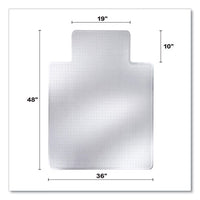 Duramat Moderate Use Chair Mat For Low Pile Carpeting, Lipped, 36 X 48, Clear, 50/pallet, Ships In 4-6 Business Days