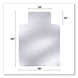 Duramat Moderate Use Chair Mat For Low Pile Carpeting, Lipped, 36 X 48, Clear, 50/pallet, Ships In 4-6 Business Days