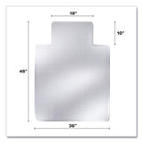 Duramat Moderate Use Chair Mat For Low Pile Carpeting, Lipped, 45 X 53, Clear, 25/pallet, Ships In 4-6 Business Days