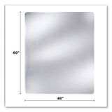 Duramat Moderate Use Chair Mat For Low Pile Carpeting, Rectangular, 46 X 60, Clear, 25/pallet, Ships In 4-6 Business Days