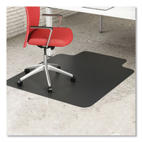 Economat Hard Floor Chair Mat, Lipped, 36 X 48, Black, Ships In 4-6 Business Days