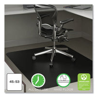 Economat Hard Floor Chair Mat, Rectangular, 45 X 53, Black, Ships In 4-6 Business Days