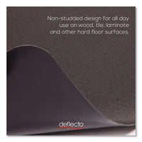 Economat Hard Floor Chair Mat, Rectangular, 45 X 53, Black, Ships In 4-6 Business Days