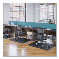 Economat Hard Floor Chair Mat, Rectangular, 45 X 53, Black, Ships In 4-6 Business Days