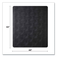 Economat Hard Floor Chair Mat, Rectangular, 45 X 53, Black, Ships In 4-6 Business Days