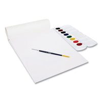 Prang® Watercolor Paper Pad, Unruled, White/multicolor Cover, 30 White 9 X 12 Sheets