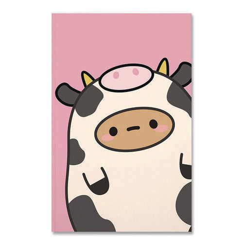 Smoko Tayto Mootato Layflat Notebook, 1 Subject, Medium/college Rule, Pink/white/brown Cover, (72) 8 X 5 Sheets
