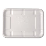 Meat And Produce Food Trays, 8.5 X 6.2 X 0.5, White, Sugarcane Fiber, 400/carton