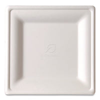 Vanguard Renewable And Compostable Sugarcane Plates, Plate, 7.87 X 7.87, White, 500/carton