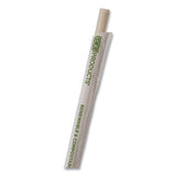 Renewable And Compostable Pha Straws, 7.75", Natural White, 2,000/carton