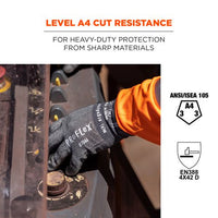 Proflex 7044 Ansi A4 Pu Coated Cr Gloves, Gray, X-small, Pair, Ships In 1-3 Business Days