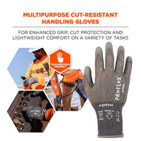 Proflex 7044 Ansi A4 Pu Coated Cr Gloves, Gray, X-small, Pair, Ships In 1-3 Business Days