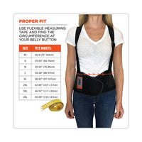 Proflex 1650 Economy Elastic Back Support Brace, 3x-large, 46" To 52" Waist, Black, Ships In 1-3 Business Days