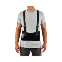 Proflex 1650 Economy Elastic Back Support Brace, 3x-large, 46" To 52" Waist, Black, Ships In 1-3 Business Days