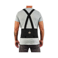 Proflex 1650 Economy Elastic Back Support Brace, 4x-large, 52" To 58" Waist, Black, Ships In 1-3 Business Days