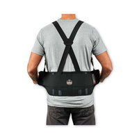 Proflex 1625 Elastic Back Support Brace, Large, 34" To 38" Waist, Black, Ships In 1-3 Business Days