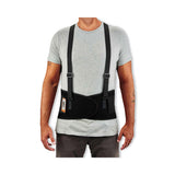 Proflex 100 Economy Spandex Back Support Brace, Large, 34" To 38" Waist, Black, Ships In 1-3 Business Days