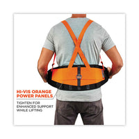 Proflex 100hv Economy Hi-vis Spandex Back Support Brace, X-small, 20" To 25" Waist, Black/orange, Ships In 1-3 Business Days