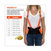 Proflex 100hv Economy Hi-vis Spandex Back Support Brace, X-small, 20" To 25" Waist, Black/orange, Ships In 1-3 Business Days