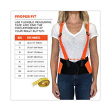 Proflex 100hv Economy Hi-vis Spandex Back Support Brace, Large, 34" To 38" Waist, Black/orange, Ships In 1-3 Business Days