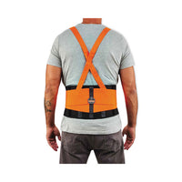 Proflex 100hv Economy Hi-vis Spandex Back Support Brace, Large, 34" To 38" Waist, Black/orange, Ships In 1-3 Business Days