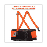 Proflex 100hv Economy Hi-vis Spandex Back Support Brace, X-large, 38" To 42" Waist, Black/orange, Ships In 1-3 Business Days