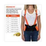 Proflex 100hv Economy Hi-vis Spandex Back Support Brace, 3x-large, 46" To 52" Waist, Black/orange, Ships In 1-3 Business Days