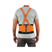 Proflex 100hv Economy Hi-vis Spandex Back Support Brace, 3x-large, 46" To 52" Waist, Black/orange, Ships In 1-3 Business Days