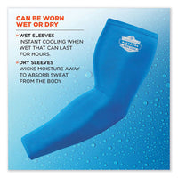 Chill-its 6690 Performance Knit Cooling Arm Sleeve, Polyester/spandex, Medium, Blue, 2 Sleeves, Ships In 1-3 Business Days