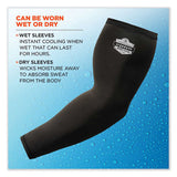 Chill-its 6690 Performance Knit Cooling Arm Sleeve, Polyester/spandex, 2x-large, Black, 2 Sleeves, Ships In 1-3 Business Days