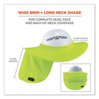 Chill-its 6660 Hard Hat Brim + Neck Shade, 19.5 X 9.75, Lime, Ships In 1-3 Business Days