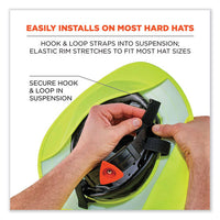 Chill-its 6660 Hard Hat Brim + Neck Shade, 19.5 X 9.75, Lime, Ships In 1-3 Business Days