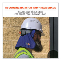 Chill-its 6717fr Fr Cooling Hard Hat Pad And Neck Shade, 12.5 X 9.75, Blue, Ships In 1-3 Business Days