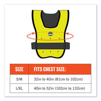 Chill-its 6687 Economy Dry Evaporative Cooling Elastic Waist Vest, Nylon, Small/medium, Lime, Ships In 1-3 Business Days