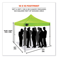 Shax 6000 Heavy-duty Pop-up Tent, Single Skin, 10 Ft X 10 Ft, Polyester/steel, Lime, Ships In 1-3 Business Days