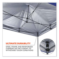 Shax 6000 Heavy-duty Pop-up Tent, Single Skin, 10 Ft X 10 Ft, Polyester/steel, Blue, Ships In 1-3 Business Days