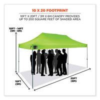 Shax 6015 Heavy-duty Pop-up Tent, Single Skin, 10 Ft X 20 Ft, Polyester/steel, Lime, Ships In 1-3 Business Days