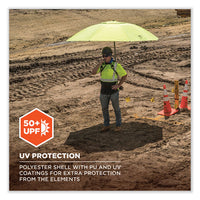 Shax 6100 Lightweight Work Umbrella, 90" Span, 92.4" Long, Lime Canopy, Ships In 1-3 Business Days