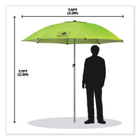 Shax 6100 Lightweight Work Umbrella, 90" Span, 92.4" Long, Lime Canopy, Ships In 1-3 Business Days
