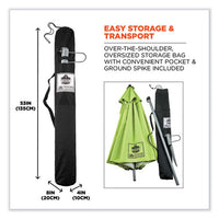Shax 6100 Lightweight Work Umbrella, 90" Span, 92.4" Long, Lime Canopy, Ships In 1-3 Business Days