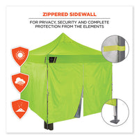 Shax 6053 Enclosed Pop-up Tent Kit, Single Skin, 10 Ft X 10 Ft, Polyester/steel, Lime, Ships In 1-3 Business Days