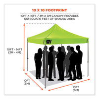 Shax 6053 Enclosed Pop-up Tent Kit, Single Skin, 10 Ft X 10 Ft, Polyester/steel, Lime, Ships In 1-3 Business Days