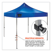 Shax 6053 Enclosed Pop-up Tent Kit, Single Skin, 10 Ft X 10 Ft, Polyester/steel, Blue, Ships In 1-3 Business Days