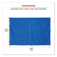 Shax 6096 Pop-up Tent Sidewall With Zipper, Single Skin, 10 Ft X 10 Ft, Polyester, Blue, Ships In 1-3 Business Days