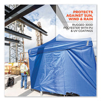 Shax 6096 Pop-up Tent Sidewall With Zipper, Single Skin, 10 Ft X 10 Ft, Polyester, Blue, Ships In 1-3 Business Days