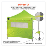 Shax 6092 Pop-up Tent Sidewall With Mesh Window, Single Skin, 10 Ft X 10 Ft, Polyester, Lime, Ships In 1-3 Business Days