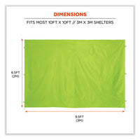 Shax 6098 Pop-up Tent Sidewall, Single Skin, 10 Ft X 10 Ft, Polyester, Lime, Ships In 1-3 Business Days