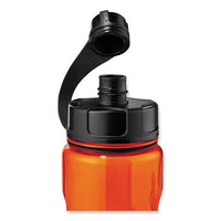 Chill-its 5151 Plastic Wide Mouth Water Bottle, 34 Oz, Orange, Ships In 1-3 Business Days