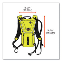 Chill-its 5156 Low Profile Hydration Pack, 3 L, Hi-vis Lime, Ships In 1-3 Business Days