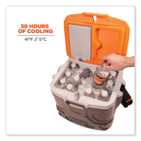 Chill-its 5170 17-quart Industrial Hard Sided Cooler, Orange/gray, Ships In 1-3 Business Days